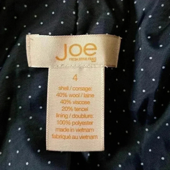 ❤️ Joe Fresh Navy Blue Wool Blend  Women's Blazer Size 4 - Picture 10 of 10